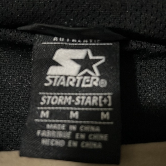 NWOT Black Starter Storm Star ⭐️ windbreaker - Picture 3 of 3